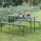 Gardenised Gray Outdoor Foldable Woodgrain Portable Picnic Table Set QI003910GY - alternate 8